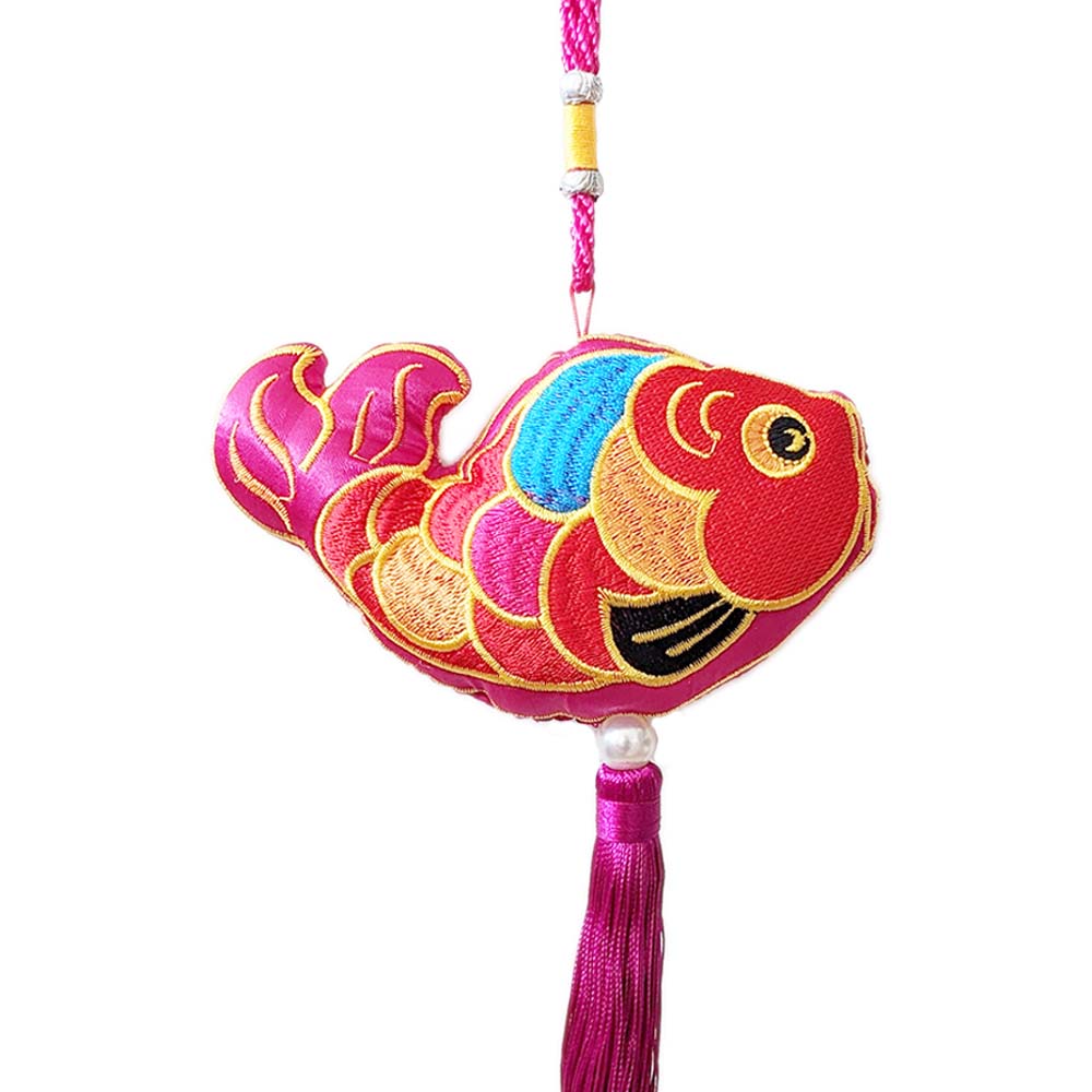 Good Fortune Pink Carp Charm – Design 2