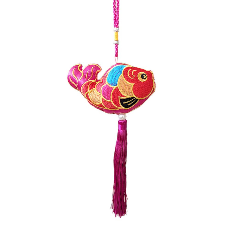 Good Fortune Pink Carp Charm – Design 2