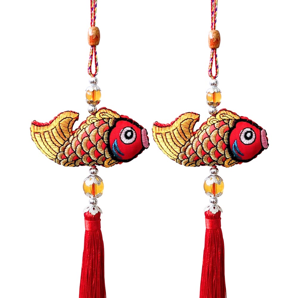 Set of 2 Good Fortune Carp Charms