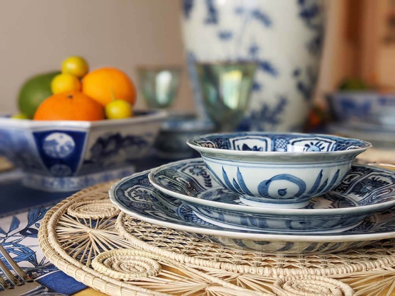 Kraak Ceramic Blue White Collection at La Maison Chouette