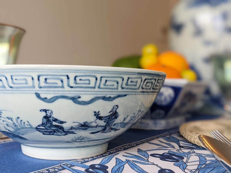 Handpainted Blue White Bowls 