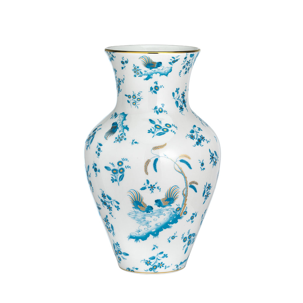 Ginori 1735 Oro di Doccia Turquese Ming Vase 30cm