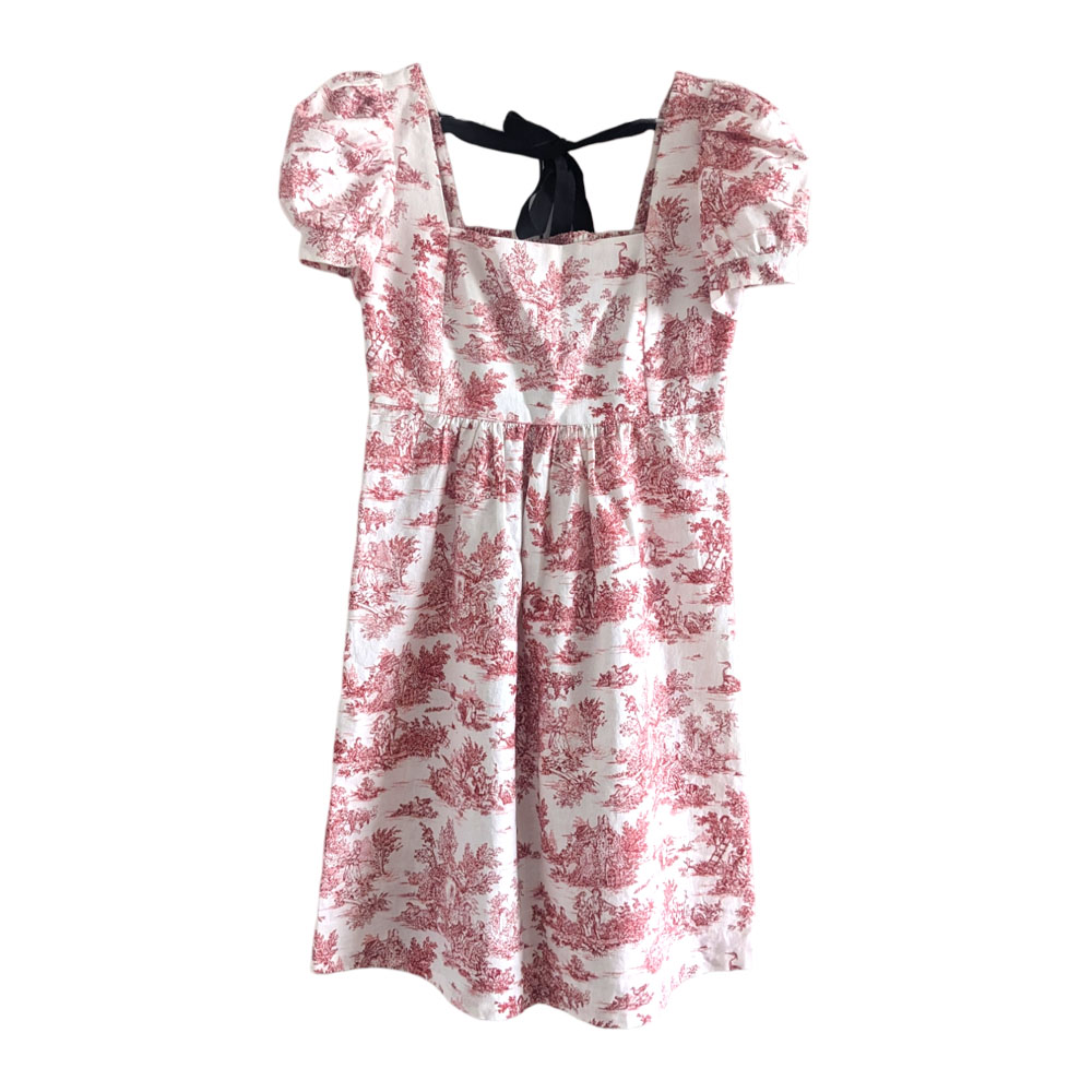 Đầm Babydoll Vải Toile de Jouy – Hiệu La Maison Chouette