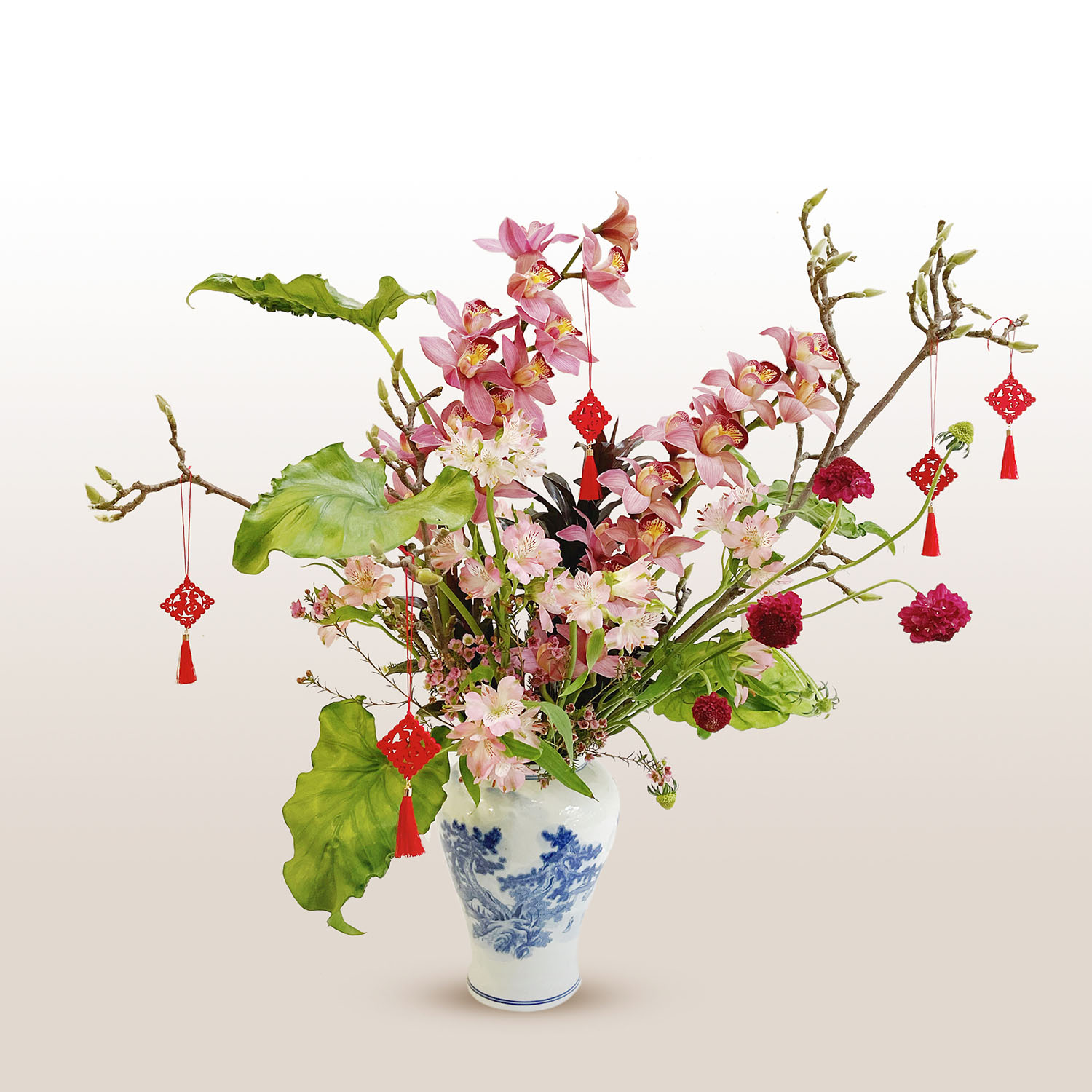 Lunar New Year Flower Arrangement “Elegance” – Design 2