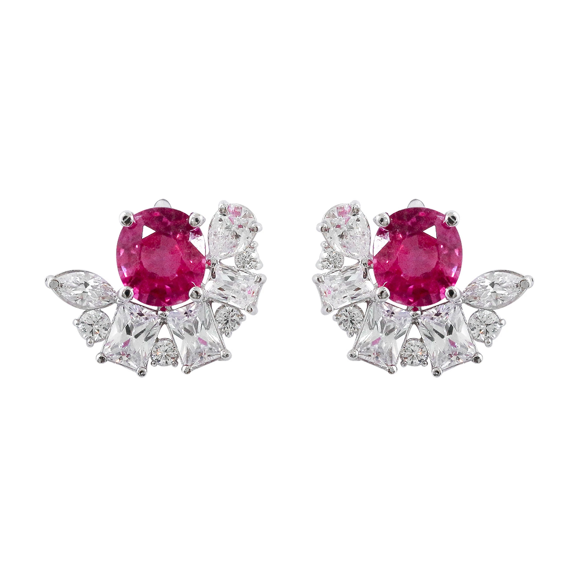 Bông Tai Sapphire Hồng – Hiệu Leman Jewelry