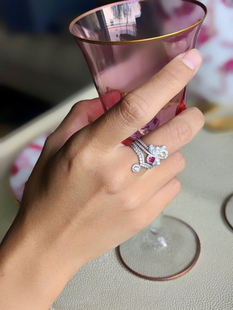 Nhẫn Stacked Ring Bằng Kim Cương Nhân Tạo – Hiệu Leman Jewelry