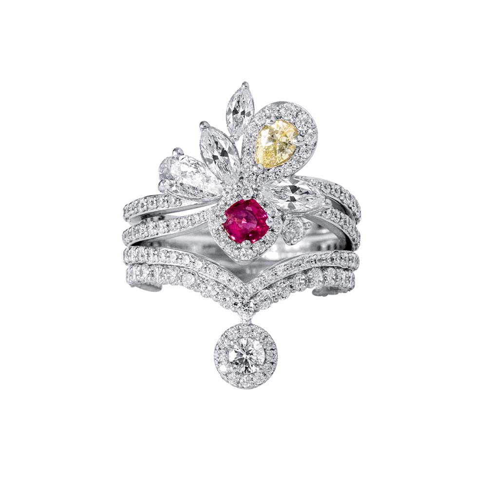 Nhẫn Stacked Ring Bằng Kim Cương Nhân Tạo – Hiệu Leman Jewelry