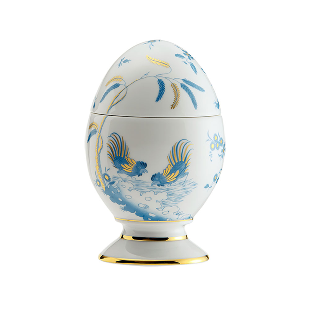 Ginori 1735 Oro di Doccia Turquese Decorative Porcelain Egg 13.5cm