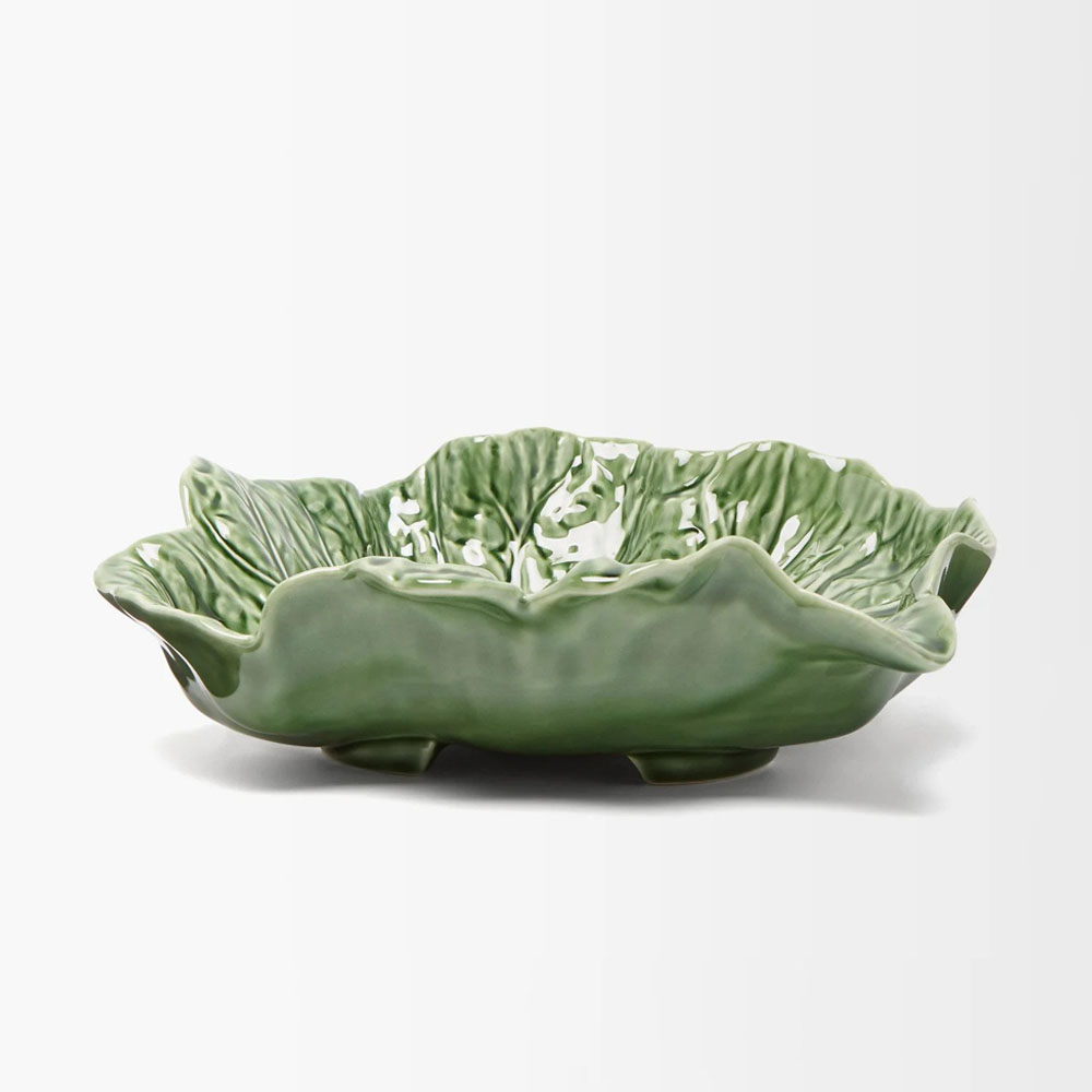 Bordallo Pinheiro Cabbage Small Earthenware Salad Bowl 27cm