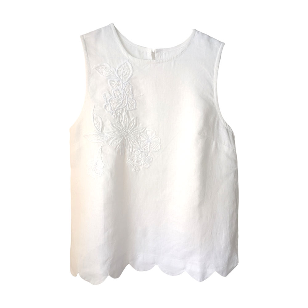 Top Lmc Scallop Wht