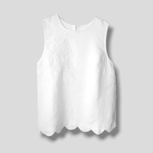 Áo Linen Viền Sò Điệp Thêu Tay – Hiệu La Maison Chouette