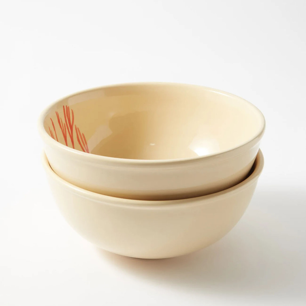 Handpainted Red Coral "Corales de la Isla" Bowl - Sensi Studio