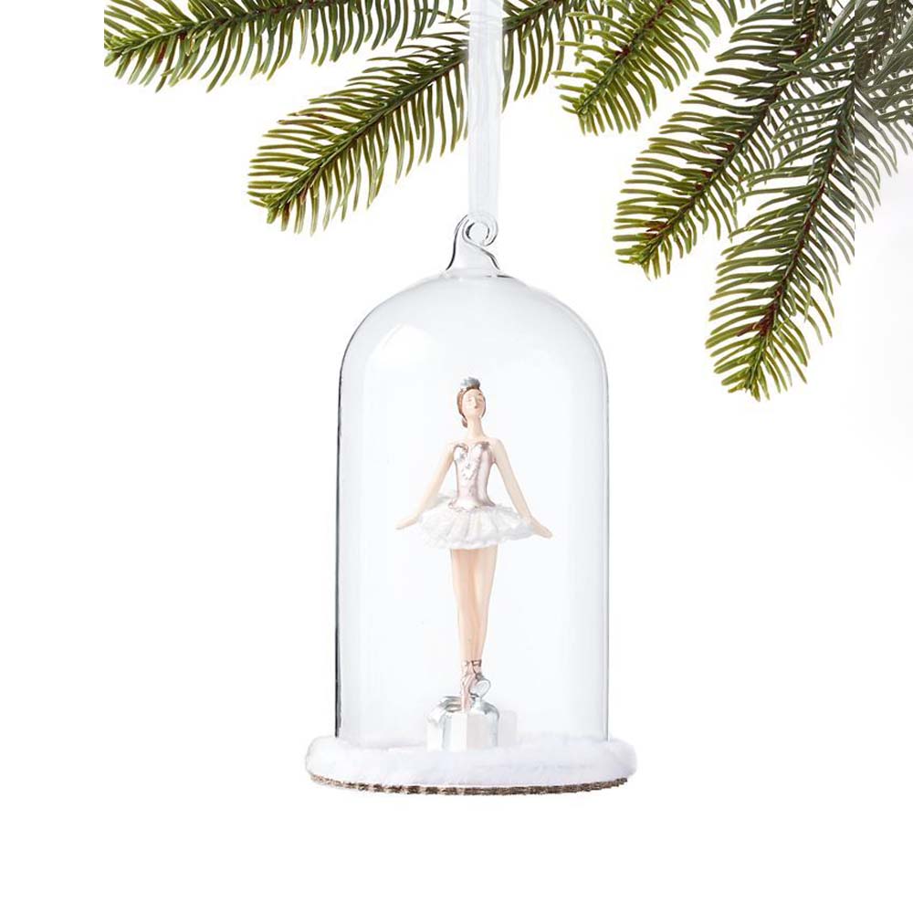 Ballerina in Clear Glass Dome - Holiday Lane