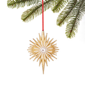 Gold-Tone Snowflake Ornament - Holiday Lane