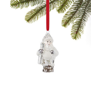 Holiday Lane Santa Claus with Ski Ornament