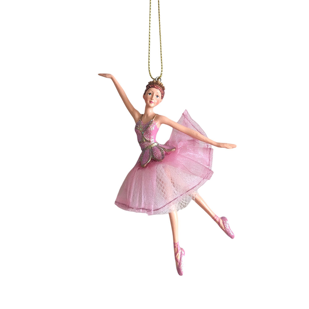 Pink ballerina ornament 