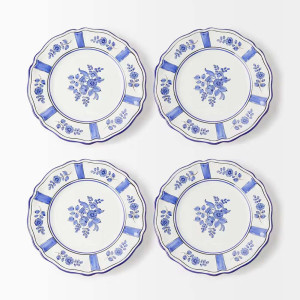 Set of 2 Cabana Magazine Wisteria Soup Plates