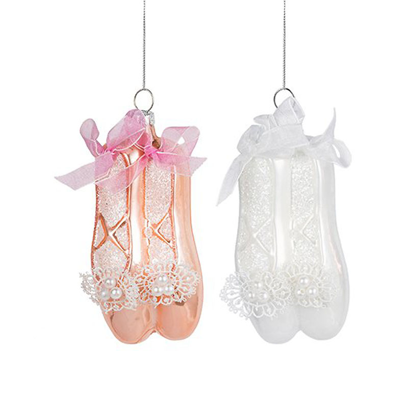 Glass Ballerina Shoes with Lace