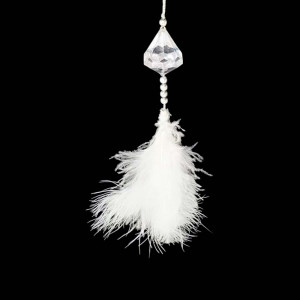 White Feather Christmas Ornament