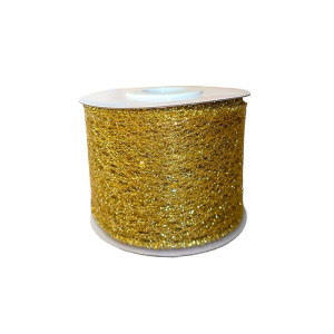 Gold Mesh Ribbon 63mm Wide – 9m Roll
