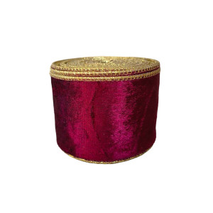 Bordeaux Red Velvet Ribbon 63mm Wide – 9m Roll