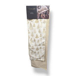 Set of 2 Table Runners with Gold Christmas Tree Print – Rachel Zoe