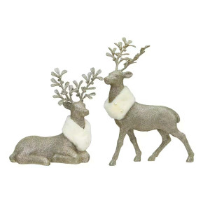 Set of 2 Ashland Reindeers with Scarves