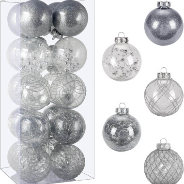 Clear Crystal Ball with Swan Ornament