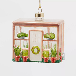 Glass Greenhouse Christmas Ornament