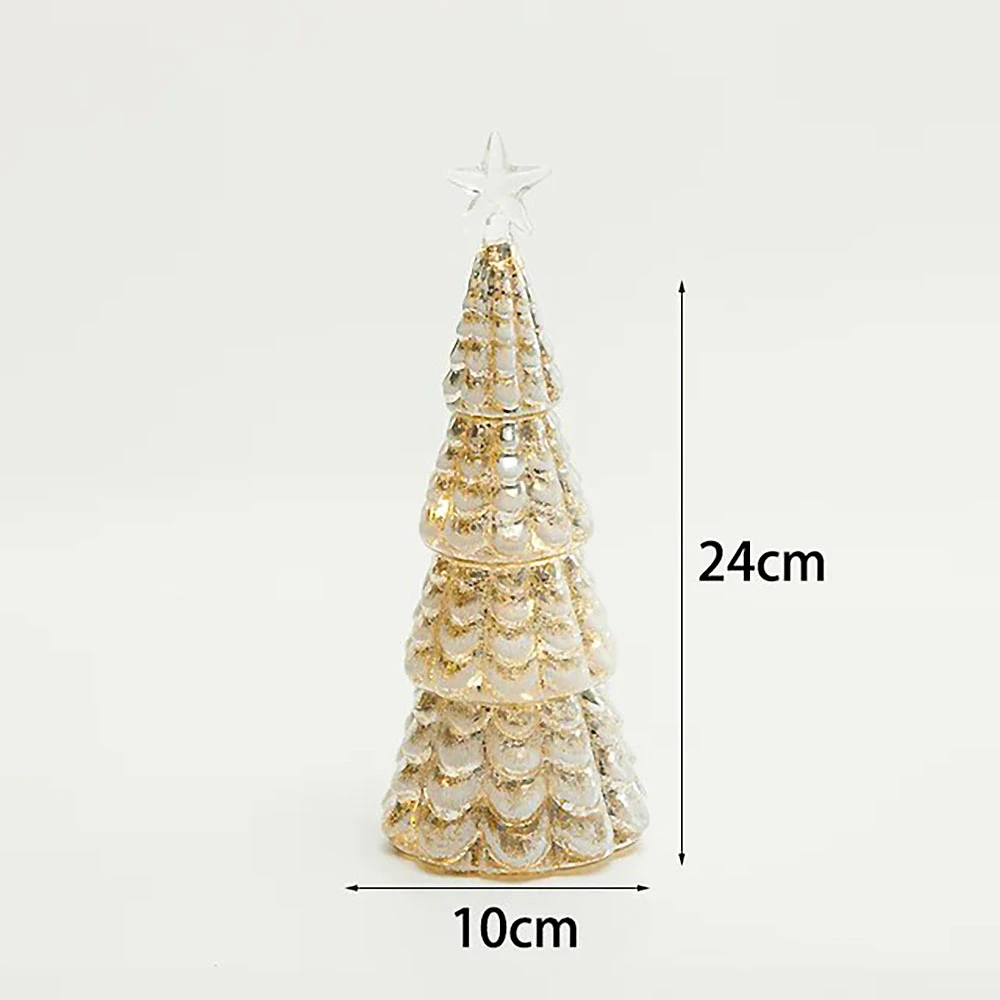 Gold Glass Christmas Tree Light 24cm