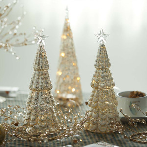 Gold Glass Christmas Tree Light 24cm