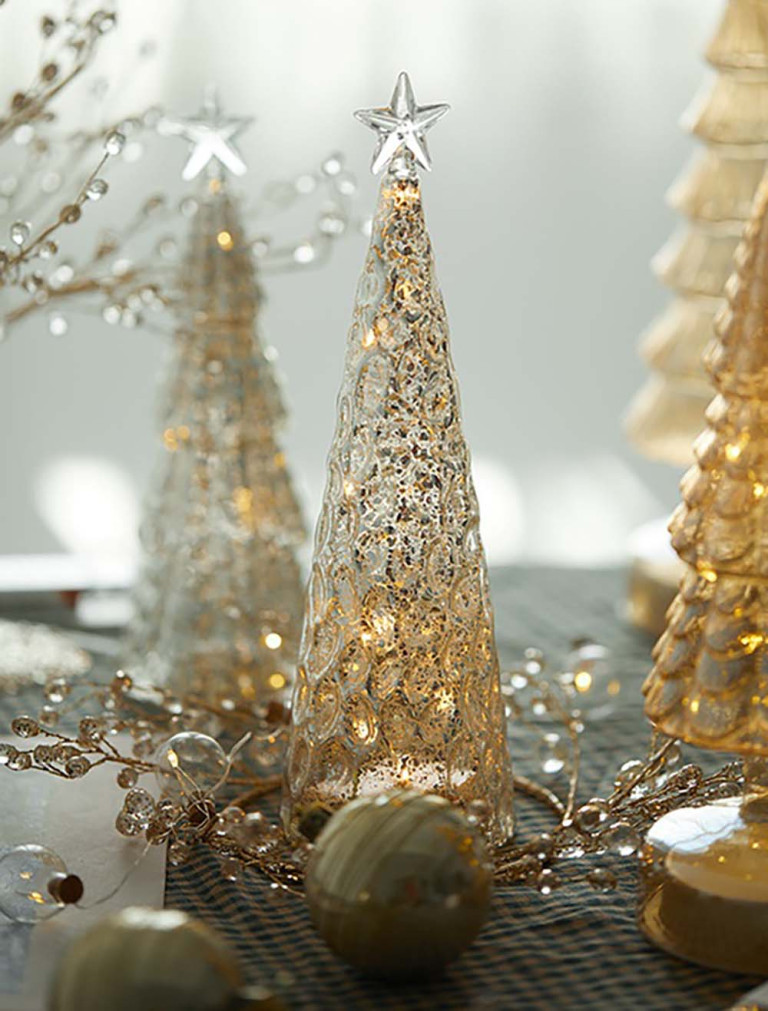 Glass Christmas Tree Light 26cm