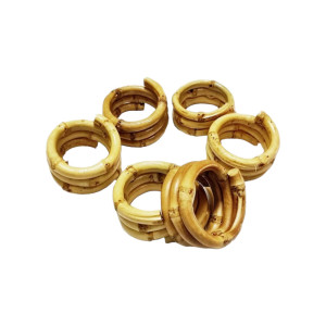 Round Bamboo Napkin Rings 3cm  – Set of 6