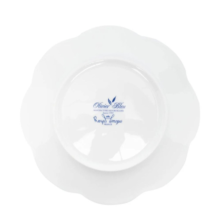 Maison Margaux Spring Leaves with Scallop Rim 21cm Plates – Set of 4