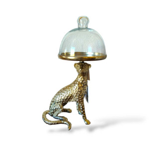 Gold Leopard Cheese/Cake Stand 36cm – Handmade in India