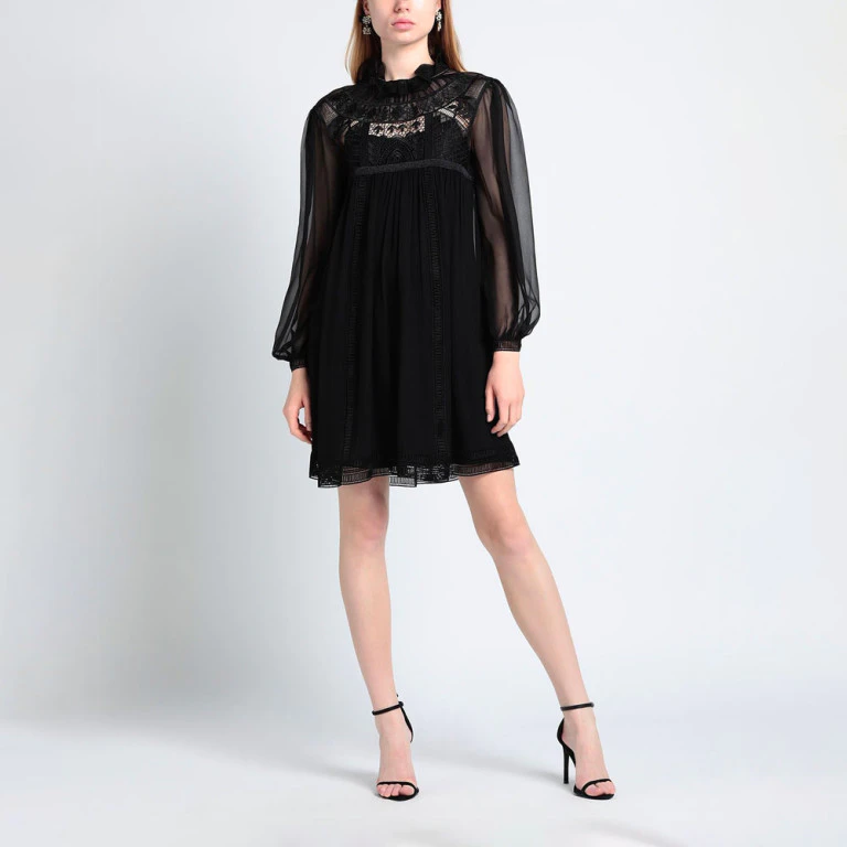 Dress Albertaferretti Blkchiffonb