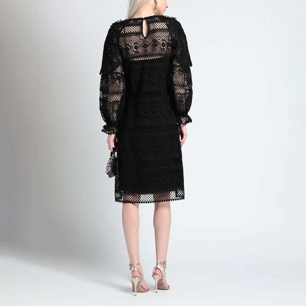 Dress Albertaferretti Blkcrochetmidib