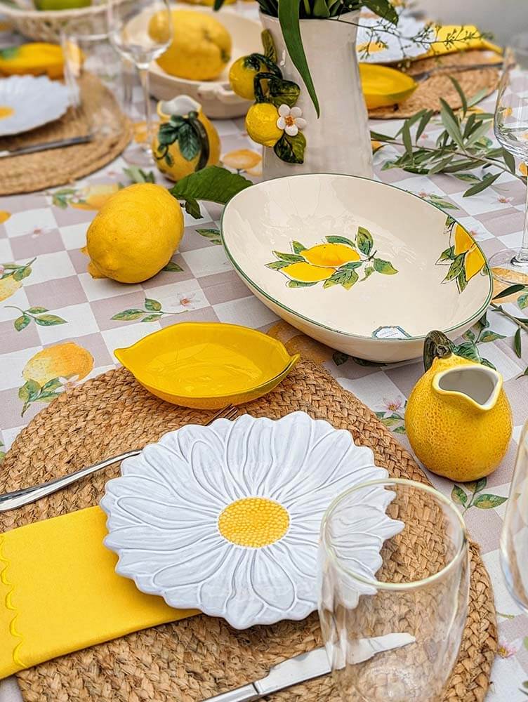 Italian Yellow Lemon Serving Dish