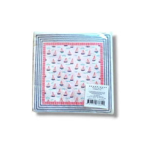 Pack of 40 Paper Cocktail Napkin with Boat Print
