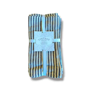 Set of 4 Black & White Stripe Napkins – Vintage House