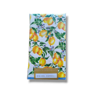 Pack of 32 Paper Napkins with Yellow Lemons