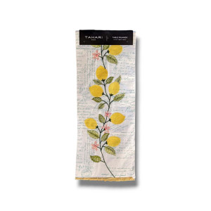 Embroidery Table Runner Yellow Lemon 36 x 183cm – Tahari Home