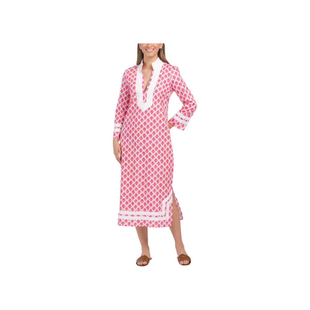 Pink White Kaftan Dress – Sail to Sable