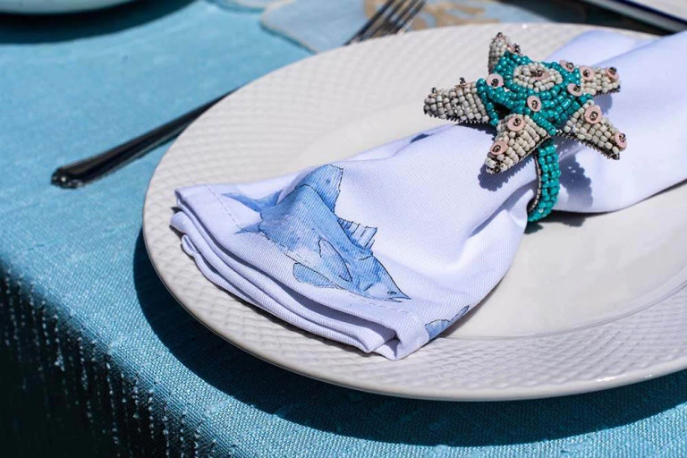 Set of 4 Cotton Fish Napkins – Sara Fitz