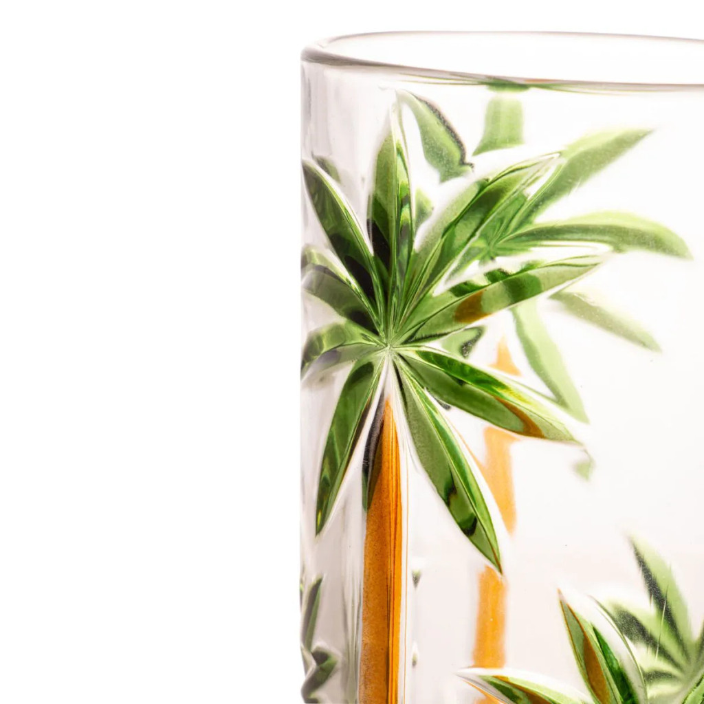 Set of 4 Crystal Glasses with Palm Trees – Wolff