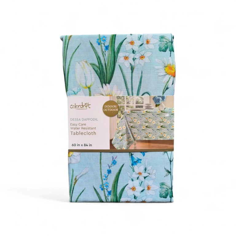 Blue tablecloth with Daffodils – Colordrift