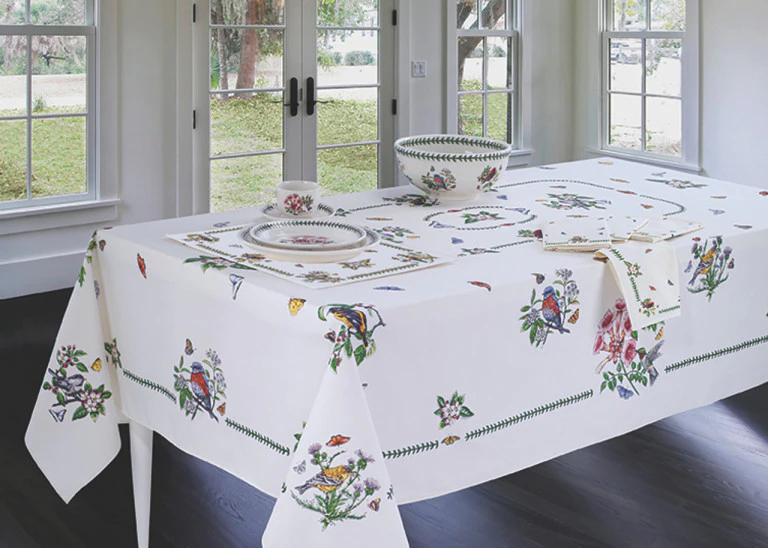 Garden Bouquet Birds Tablecloth 153 x 213cm – Portmeirion (UK)