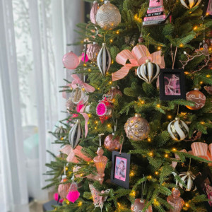 Black Pink Christmas Decor Theme