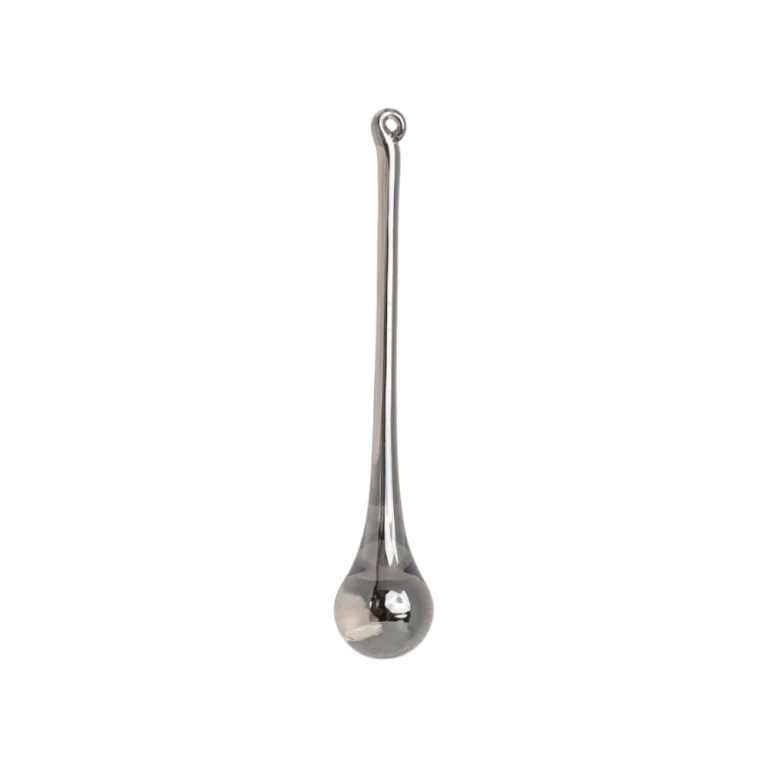 Set of 24 Silver Crystal Icicle Ornaments Length 13cm