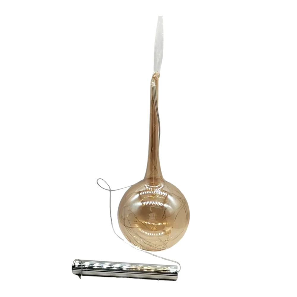 Gold Drop Ornament with LED light